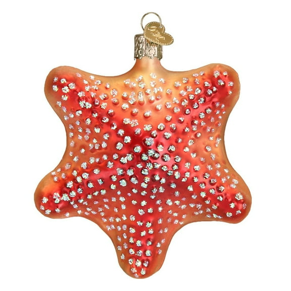 Old World Christmas Ornaments Red Starfish Glass Blown Ornaments for Christmas Tree