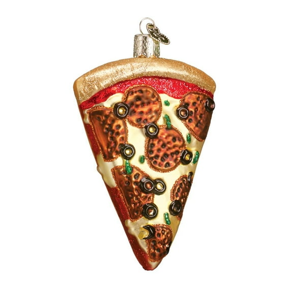 Old World Christmas Ornaments: Various Foods Glass Blown Ornaments for Christmas Tree,Pizza Slice