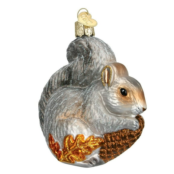 Old World Christmas Ornaments: Wildlife Animals Glass Blown Ornaments for Christmas Tree, Hungry Squirrel