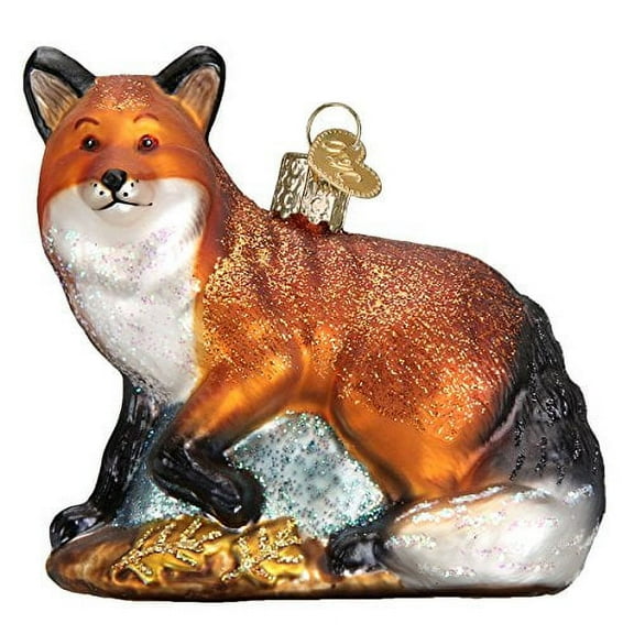 Old World Christmas Ornaments: Wildlife Animals Glass Blown Ornaments for Christmas Tree, Red Fox