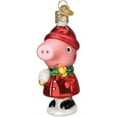 thumbnail image 1 of Old World Christmas Blown Glass Ornament for Christmas Tree, Peppa Pig With Snowball, 1 of 5
