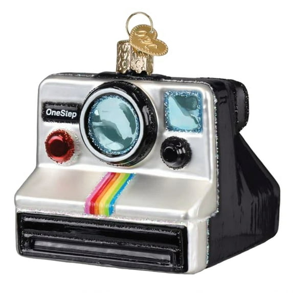 Old World Christmas Blown Glass Ornament for Christmas Tree, Polaroid Onestep Camera