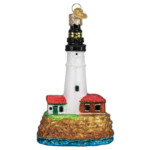 Old World Christmas Portland Head Lighthouse Glass Ornament Free Box 20117 New