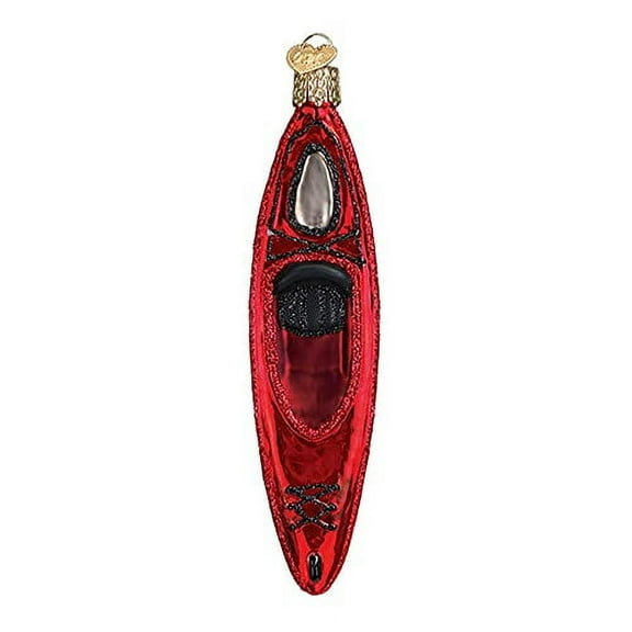 Old World Christmas Red Kayak Glass Blown Ornament for Christmas Tree