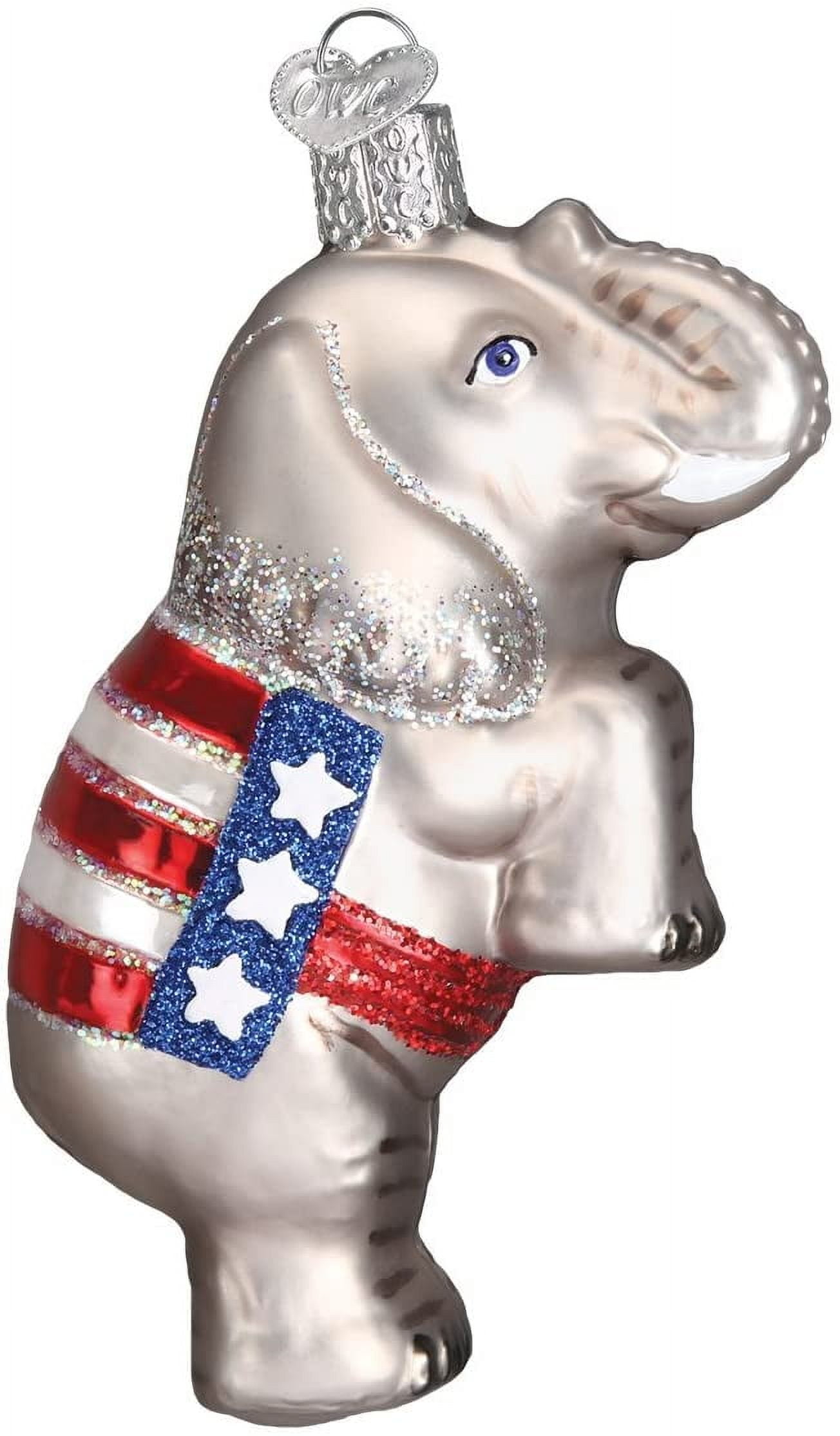 Old World Christmas Republican Elephant Glass Blown Ornaments for