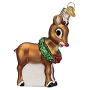 Old World Christmas Rudolph The Red-Nosed Reindeer Glass Blown Ornament for Christmas Tree