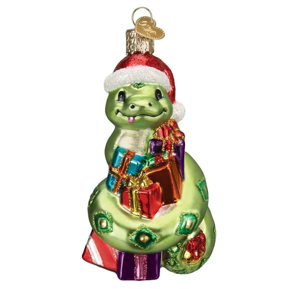 Old World Christmas Santa Snake Glass Blown Ornament for Christmas Tree