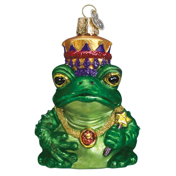 Old World Christmas Sea and Water Animals Glass Blown Ornaments for Christmas Tree Frog King