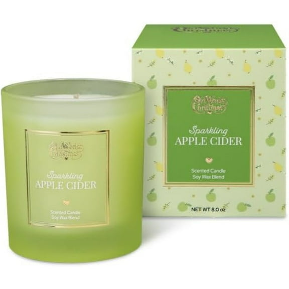 Old World Christmas 3.50In Sparkling Apple Cider Scented Candle, Soy Wax Blend, Fall Winter Scents Luxurious 56004