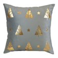 thumbnail image 1 of Old World Christmas Square Decorative Holiday Pillow, Gold Tree Motif, 18in, 1 of 2