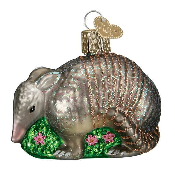 Old World Christmas Wildlife Animals Glass Blown Ornaments for Christmas Tree Armadillo