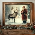 thumbnail image 1 of Old World Decor, Victorian Vintage Wall Art Print, Primitive Santa Picture Wall Hanging, Farmhouse Winter Art Wall Art, Modern Wall Decor, 24x36 UNFRAMED, 1 of 2