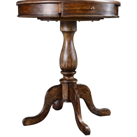 Old World Distressed Pecan Lamp Table  Stylish and Practical