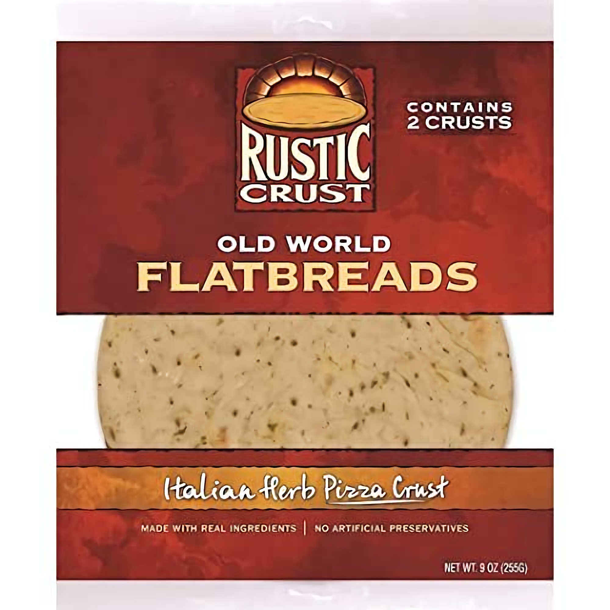 Old World Flatbreads Italian Herb Pizza Crust by Rustic Crust 7 Inch