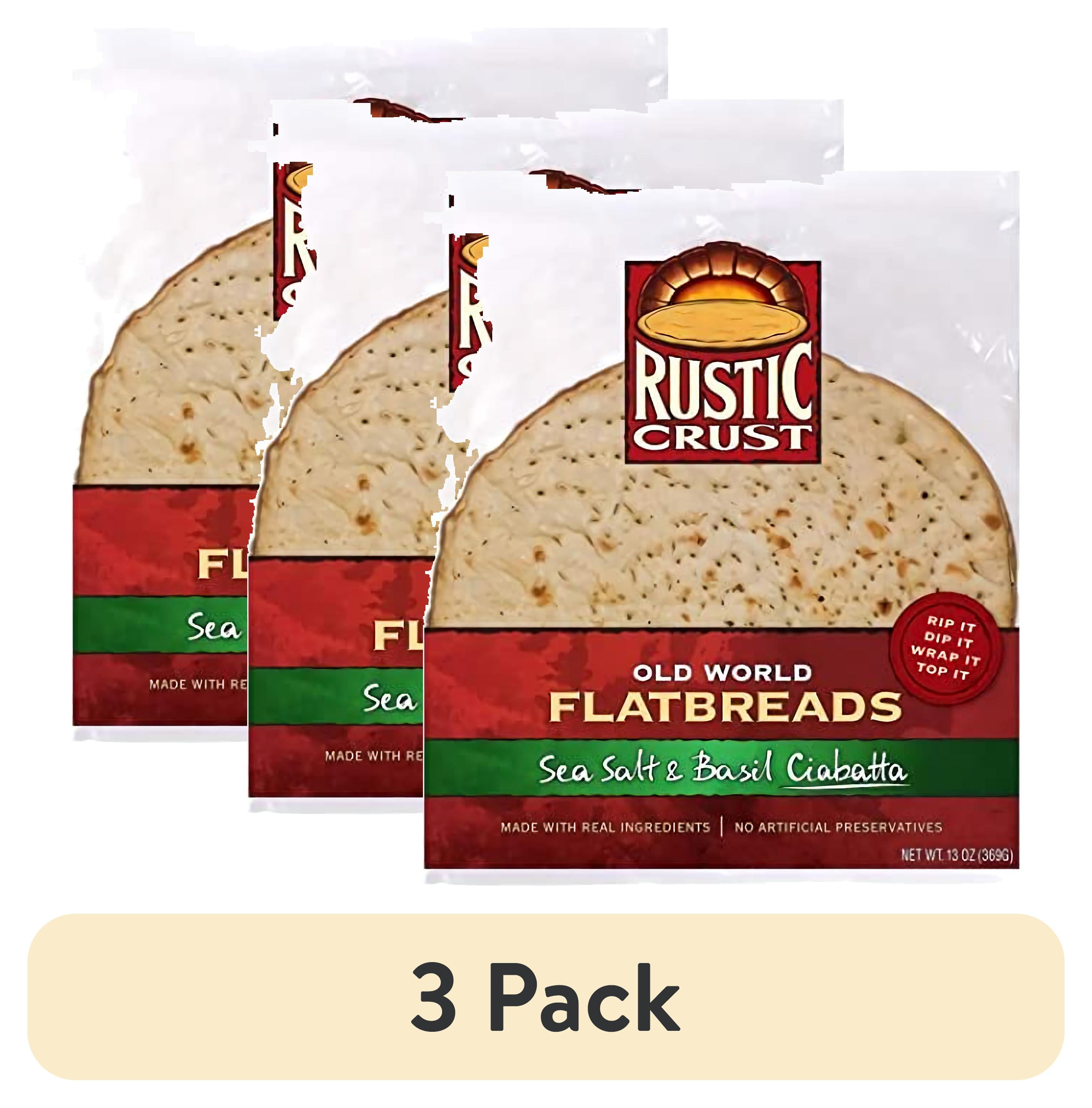 (3 pack) Old World Flatbreads Pizza Crust by Rustic Crust Pack of 3