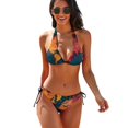 thumbnail image 1 of Old World Map Bikini Set Antique Map Elegant Bikini Swimsuit Push Up Bondeau Swimwear Custom Beach Outfits, 1 of 5