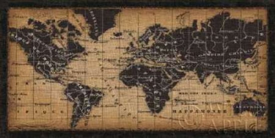 Old World Map Canvas Art - Pela Studio (24 x 48)