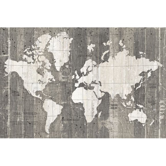 Old World Map Neutral Poster Print by Wild Apple Portfolio (18 x 12)
