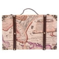 thumbnail image 1 of Old World Map Suitcase, 1 of 7