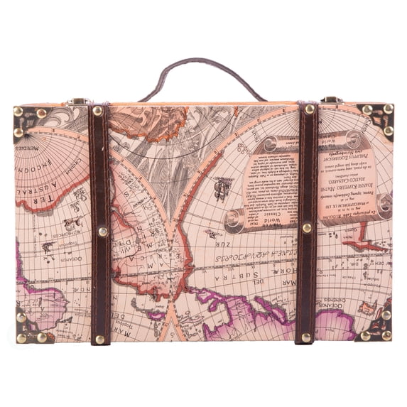 Old World Map Suitcase