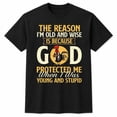thumbnail image 1 of Old and Wise Funny Rooster Graphic T-Shirt for Men, Faith Humor Quote Tee, Unisex Cotton Crewneck, 1 of 9