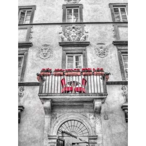 Old building with balcony in Rome, Italy Poster Print by Assaf Frank (9 x 12)