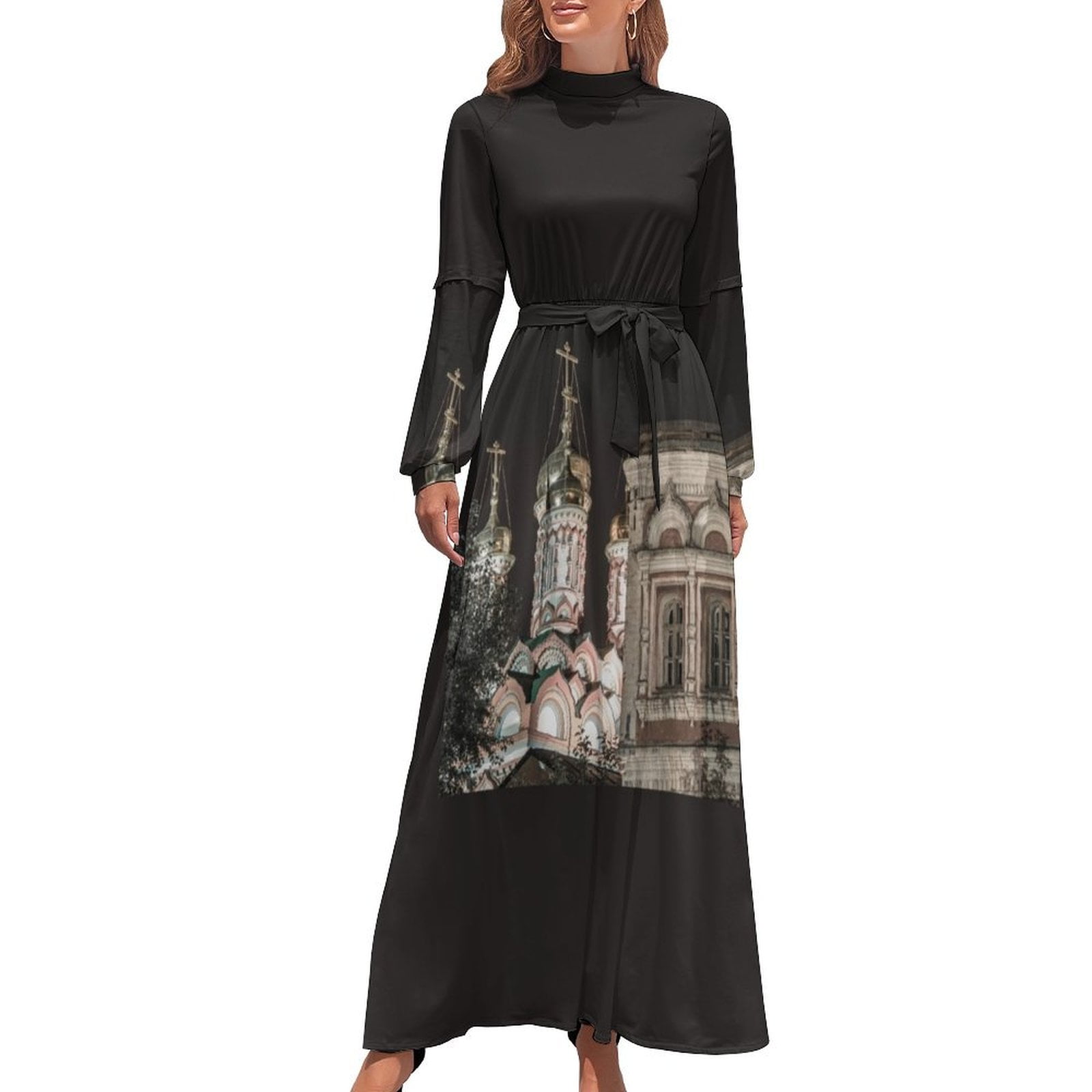 Old church in Moscow Long Dress summer women's suit Woman's