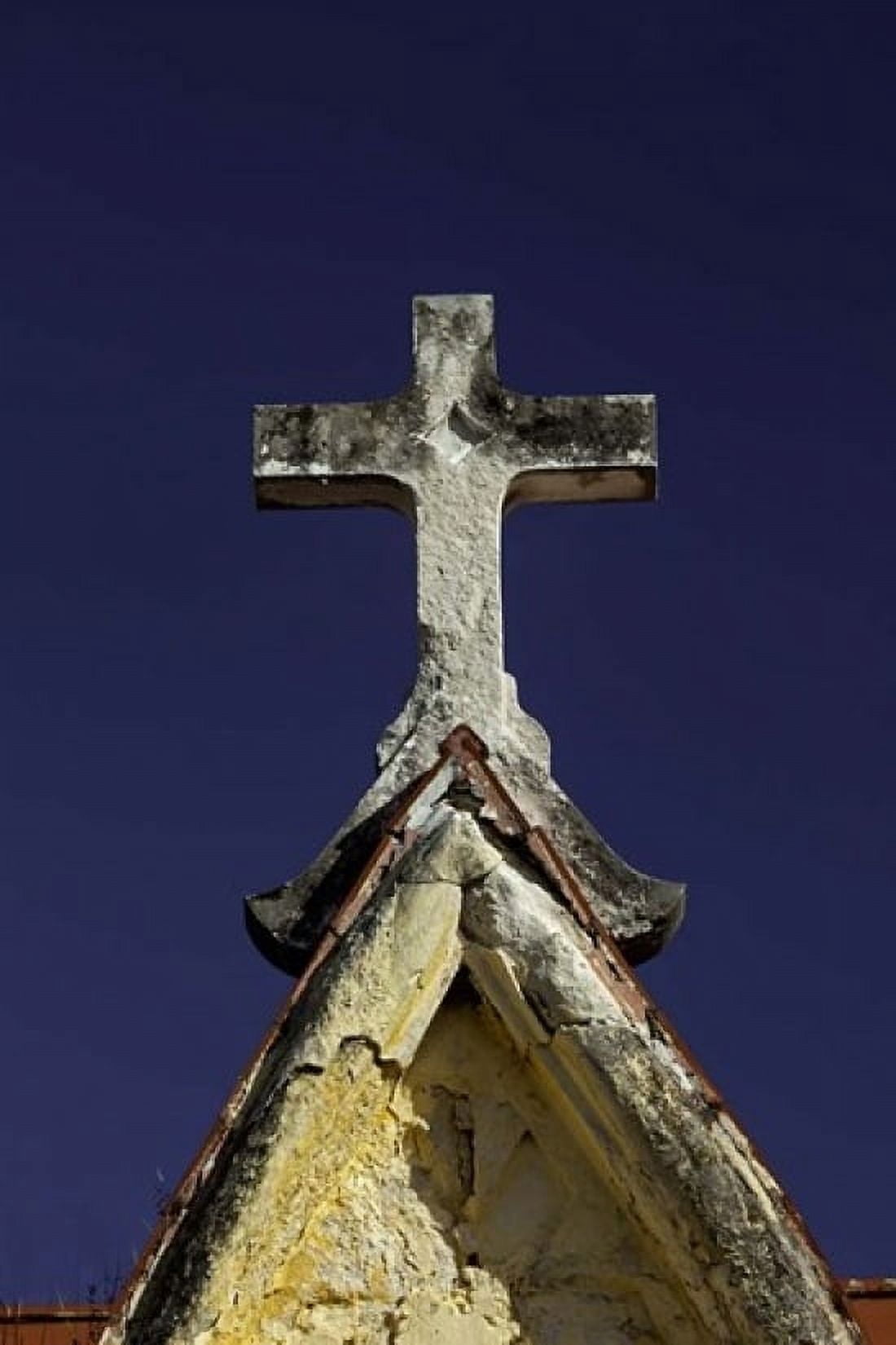 Old cross atop mausoleum Necropolis Colon in Vedado Havana Cuba Canvas Art - Adam Jones DanitaDelimont (18 x 24)