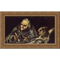 thumbnail image 1 of Old eating soup 24x16 Gold Ornate Wood Framed Canvas Art by Francisco Goya, 1 of 2