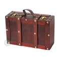 thumbnail image 1 of Old-fashioned Small Suitcase with Straps, 1 of 1