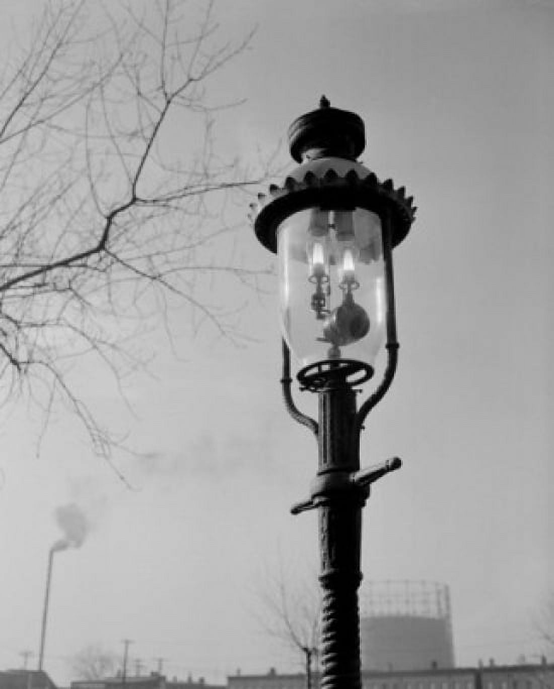 Old fashioned street light low angle view Canvas Art - (18 x 24)