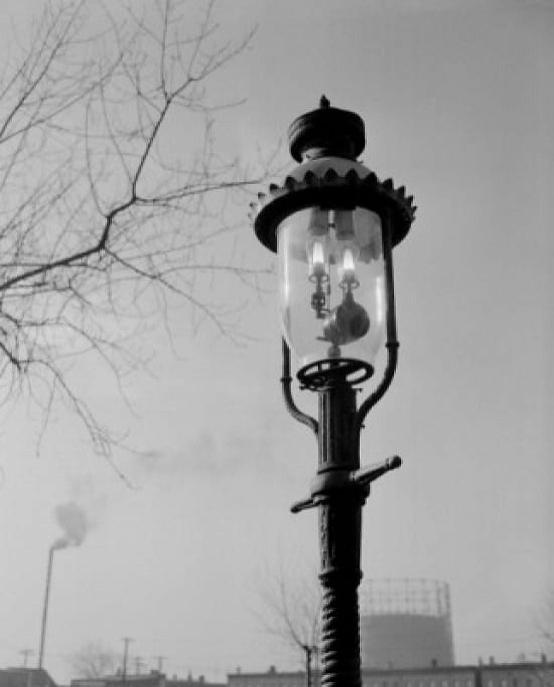 Old fashioned street light low angle view Canvas Art - (24 x 36)