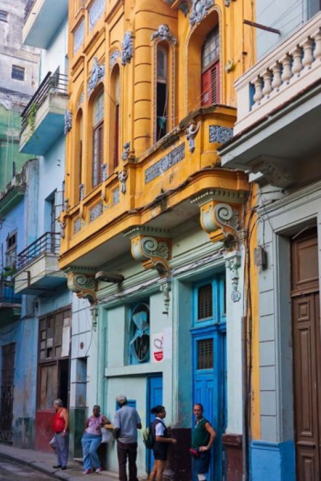 Old house in the historic center Havana UNESCO World Heritage site Cuba Canvas Art - Keren Su DanitaDelimont (25 x 38)