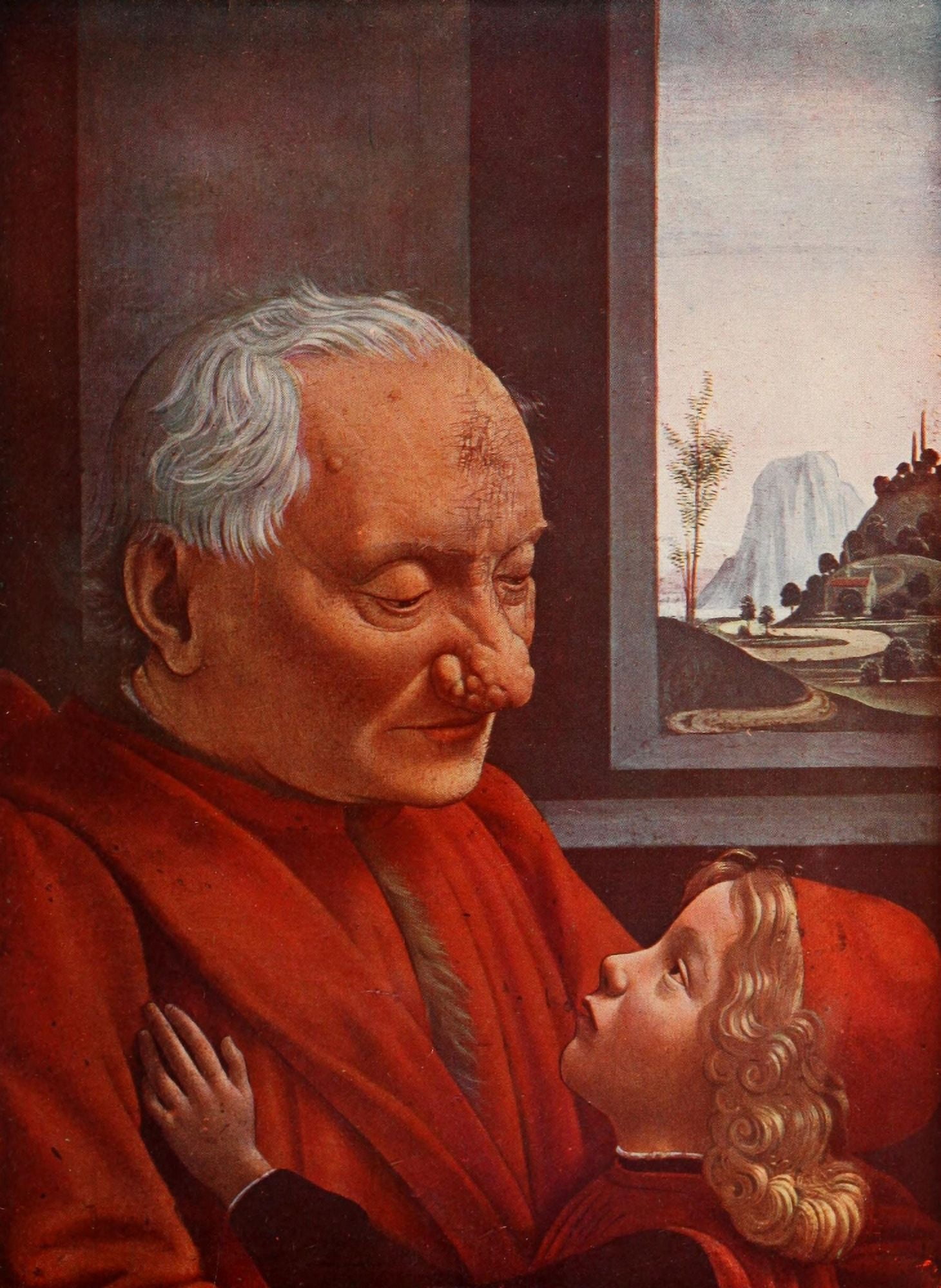 Old man and his grandson c1480 Canvas Art - Domenico Ghirlandaio (18 x 24)