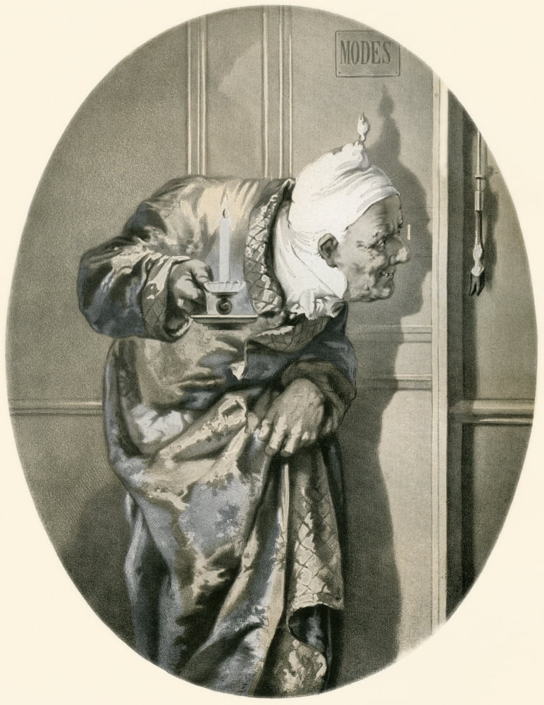 Old man spying through keyhole From Illustrierte Sittengeschichte vom Mittelalter bis zur Gegenwart by Eduard Fuchs published 1909 Canvas Art - Ken Welsh Design Pics (12 x 16)