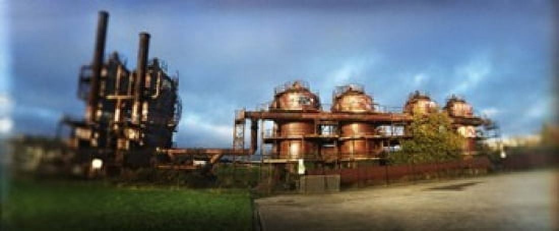 Old oil refinery Gasworks Park Seattle King County Washington State USA Canvas Art - Panoramic Images (15 x 6)
