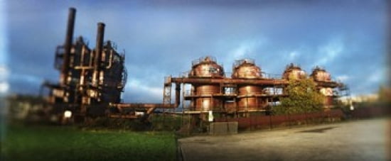 Old oil refinery Gasworks Park Seattle King County Washington State USA Canvas Art - Panoramic Images (30 x 13)