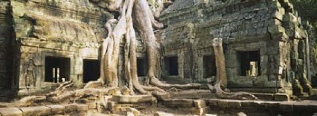 Old ruins of a building Angkor Wat Cambodia Canvas Art - Panoramic Images (18 x 7)