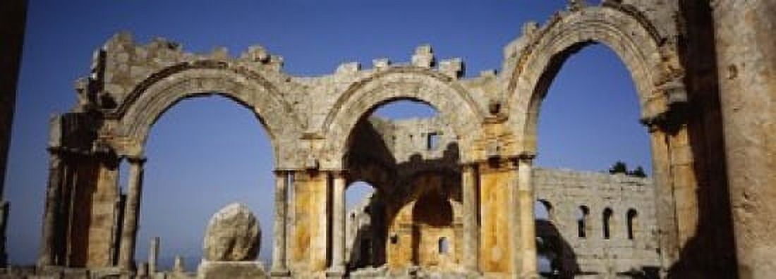 Old ruins of a church St Simeon Church Aleppo Syria Canvas Art - Panoramic Images (18 x 7)