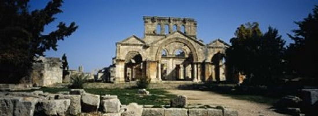 Old ruins of a church St Simeon The Stylite Abbey Aleppo Syria Canvas Art - Panoramic Images (18 x 7)
