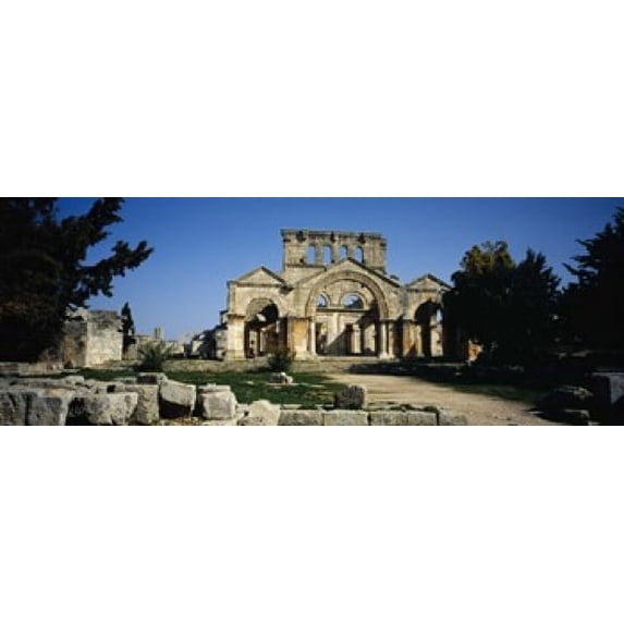 Stylite Old ruins of a church St Simeon The Stylite Abbey Aleppo Syria Canvas ...