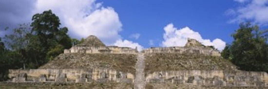 Old ruins of a temple El Caracol Cayo District Belize Canvas Art - Panoramic Images (18 x 6)