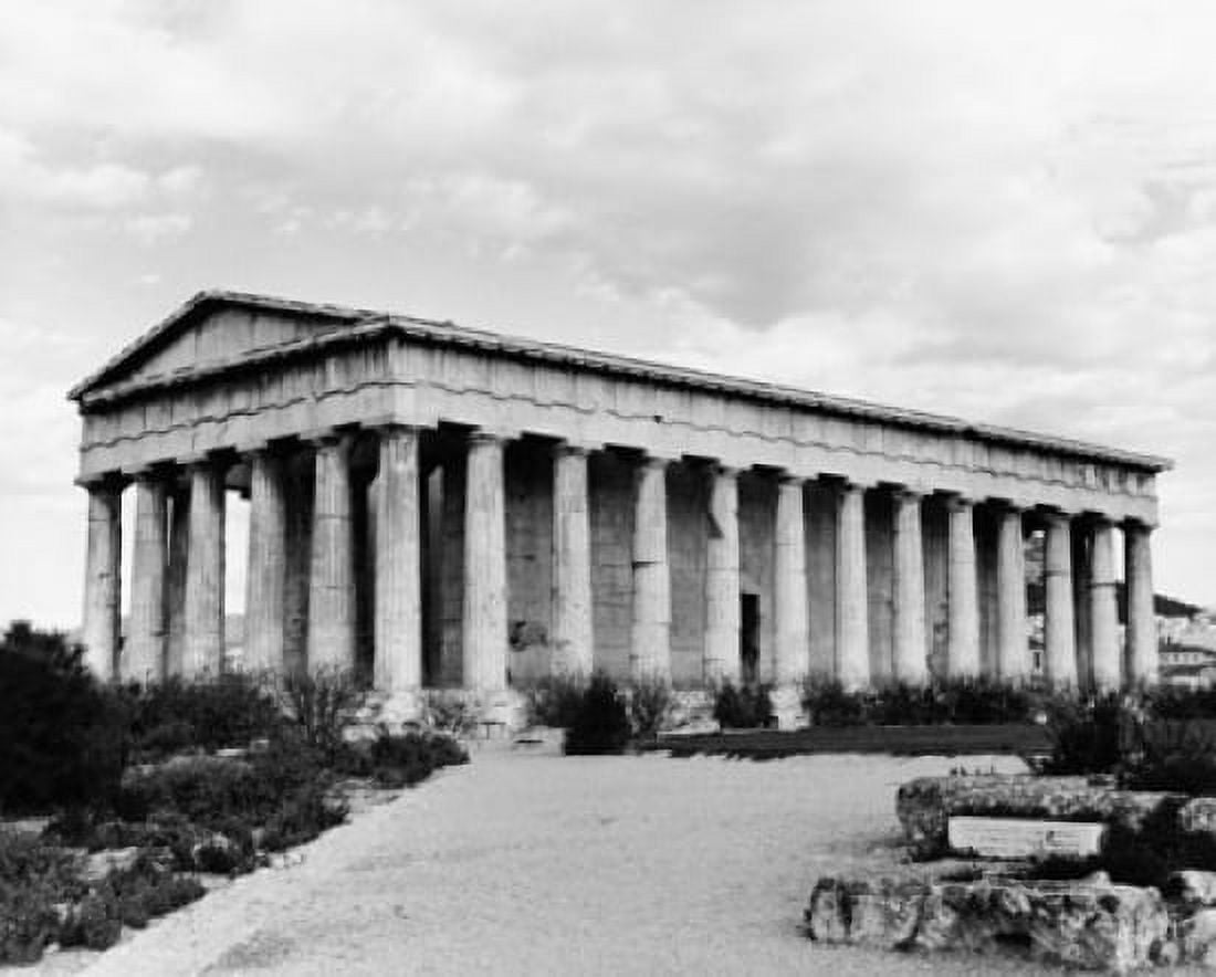 Old ruins of a temple Temple of Hephaestus Athens Greece Canvas Art - (24 x 36)