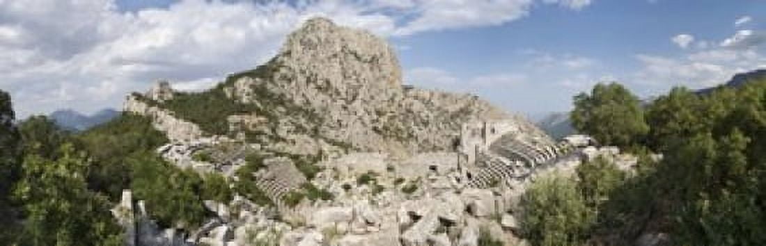 Old ruins of an amphitheater Termessos Taurus Mountains Antalya Province Turkey Canvas Art - Panoramic Images (18 x 6)
