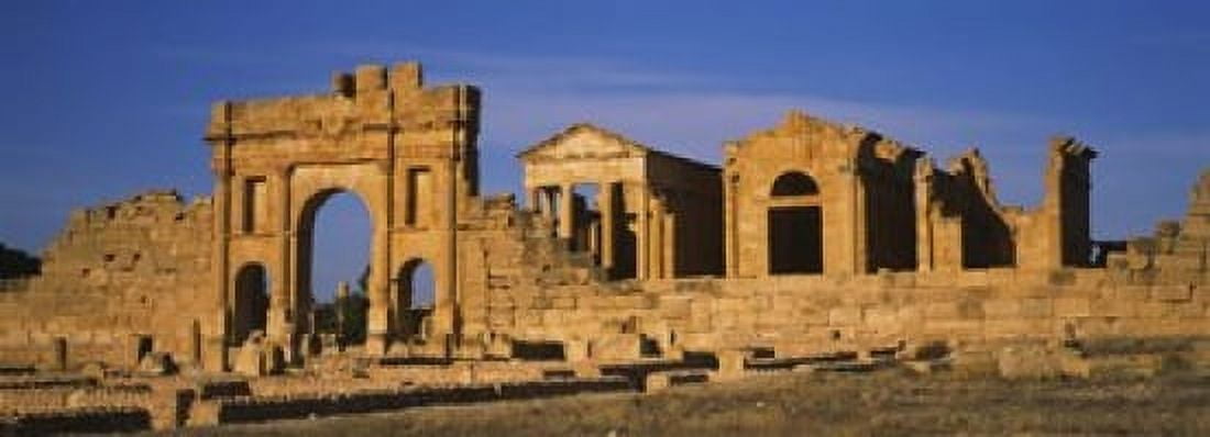 Old ruins of buildings in a city Sbeitla Kairwan Tunisia Canvas Art - Panoramic Images (18 x 7)