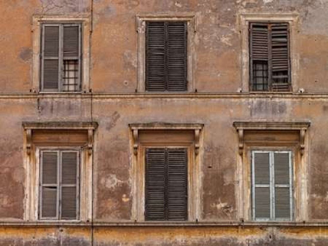 Old rustic building in Rome Italy Canvas Art - Assaf Frank (18 x 24)