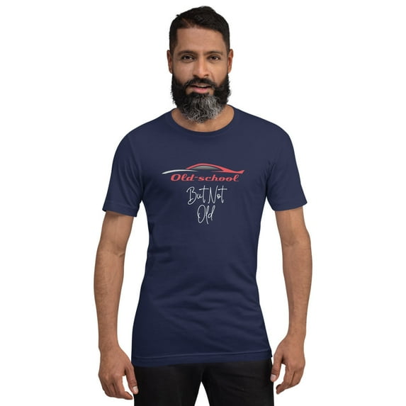 Old-school But Not Old Funny Fathers Day (Navy, M)