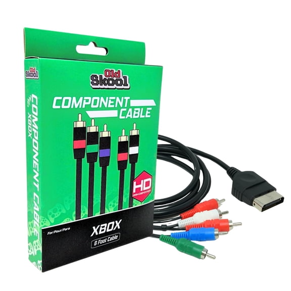 Old-style silver-plated high-definition TV component cable for