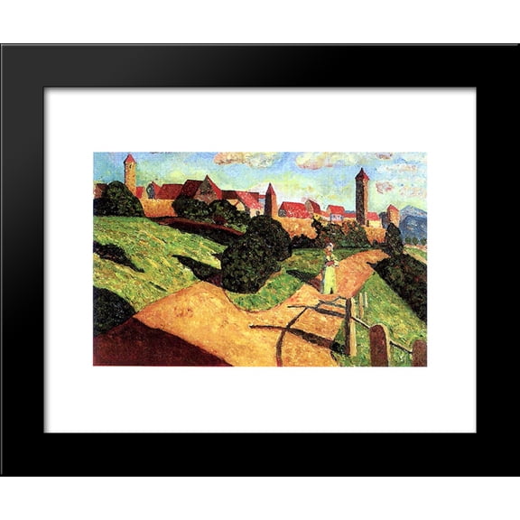 Old town II 20x24 Framed Art Print by Wassily Kandinsky