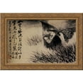thumbnail image 1 of Old water in the grass 24x18 Gold Ornate Wood Framed Canvas Art by Shitao, 1 of 2